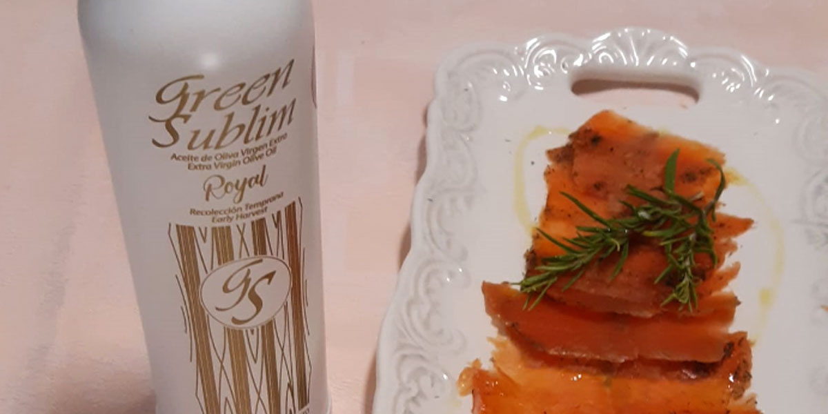 receta de tostas de salmón marinado con aove